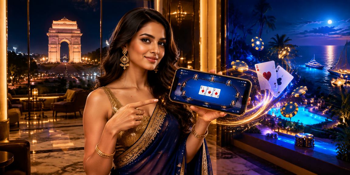 VIP player enjoying Teen Patti game with luxury atmosphere in Delhi